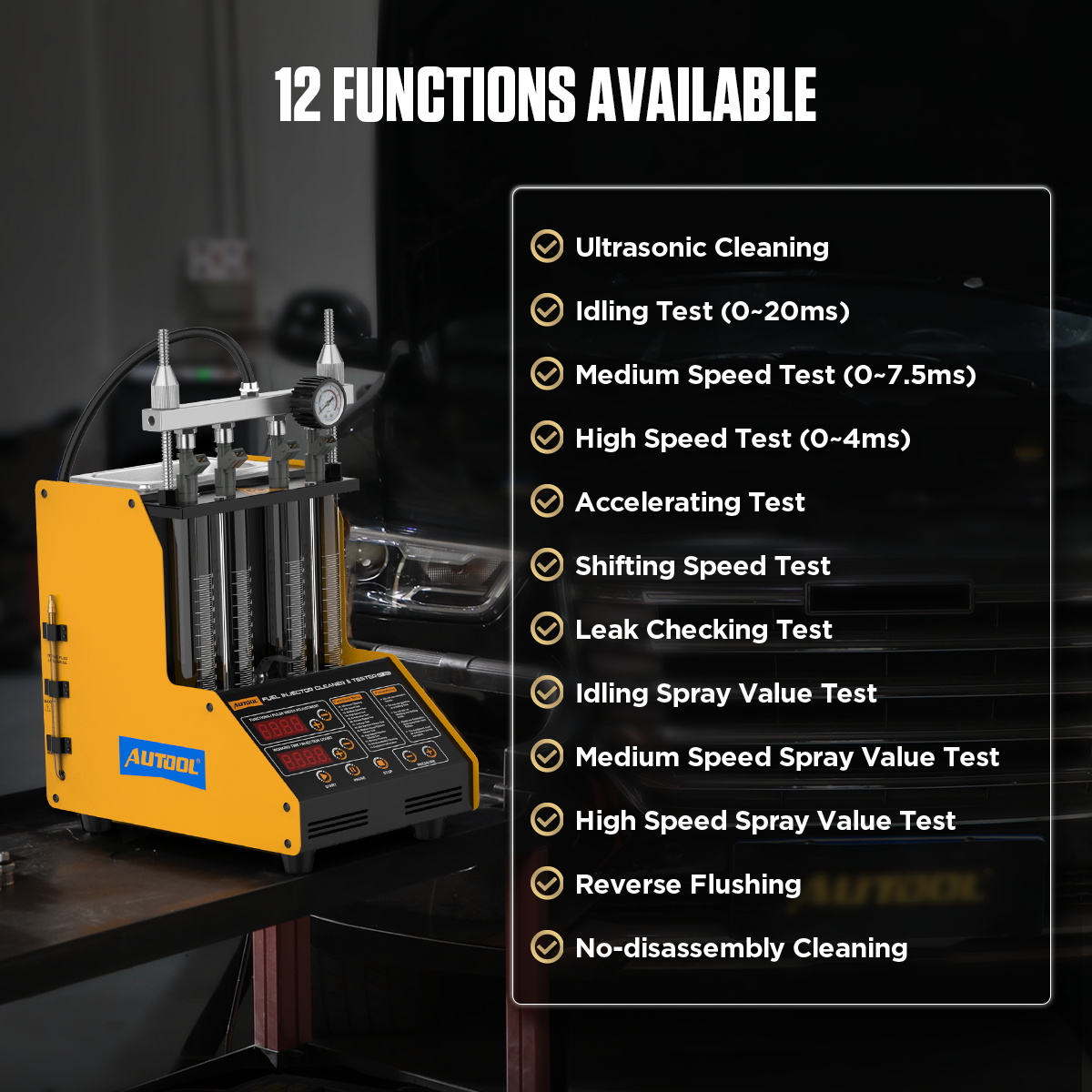 Fuel Injector Tester - 110V Motosiklet Ultrasonik Dalga Yakıt Enjektörü