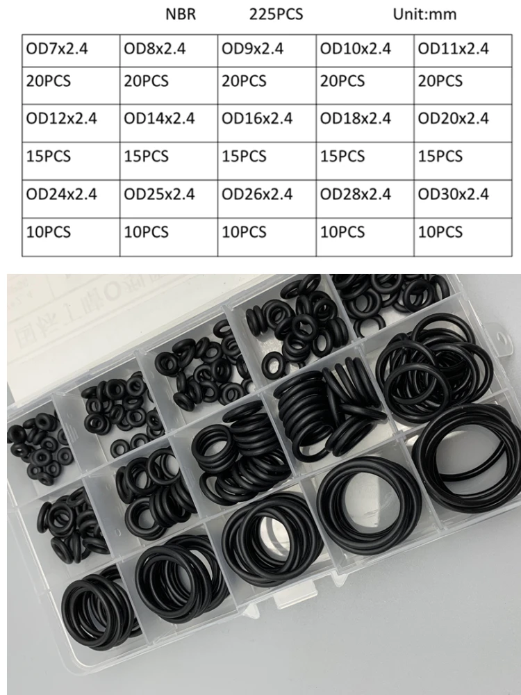 Auto Repair Cs - CS 2.4mm 225 PCSNBR Kauçuk O