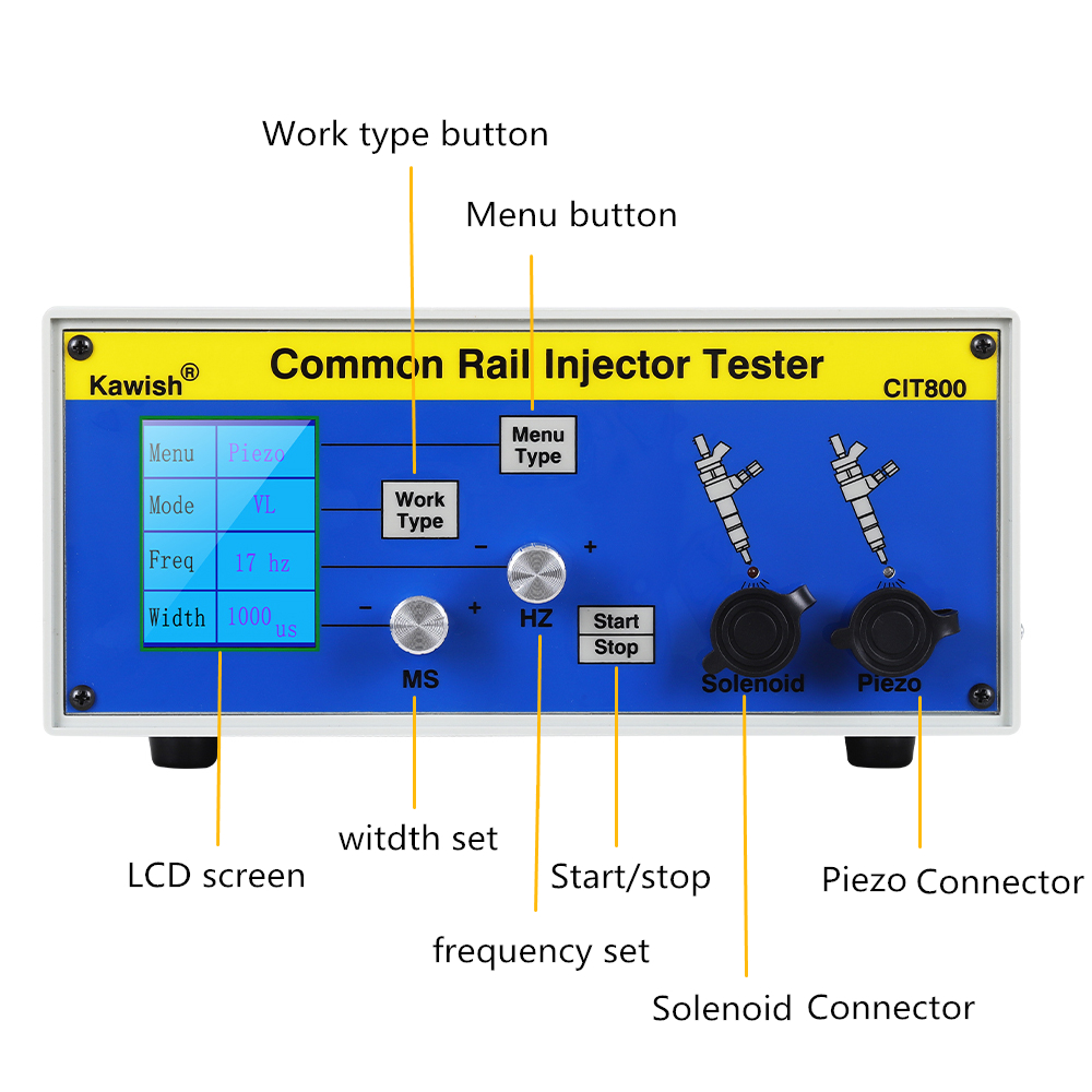 Son yükseltme büyük LCD CIT800 - Fuel Injector Tester incelemesi ve fiyatı